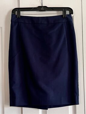 Banana Republic navy blue lined pencil skirt 2